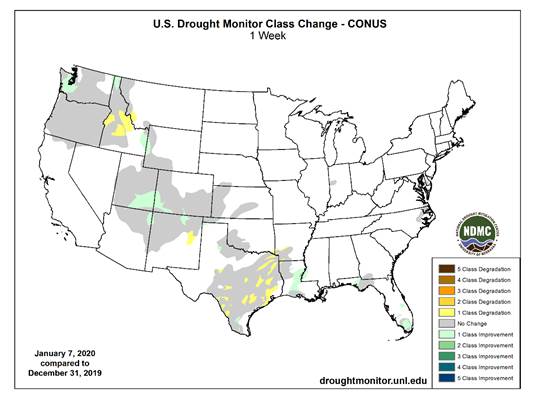 U.S. Drought Monitor Change Map