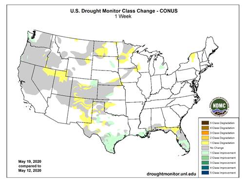 U.S. Drought Monitor Change Map