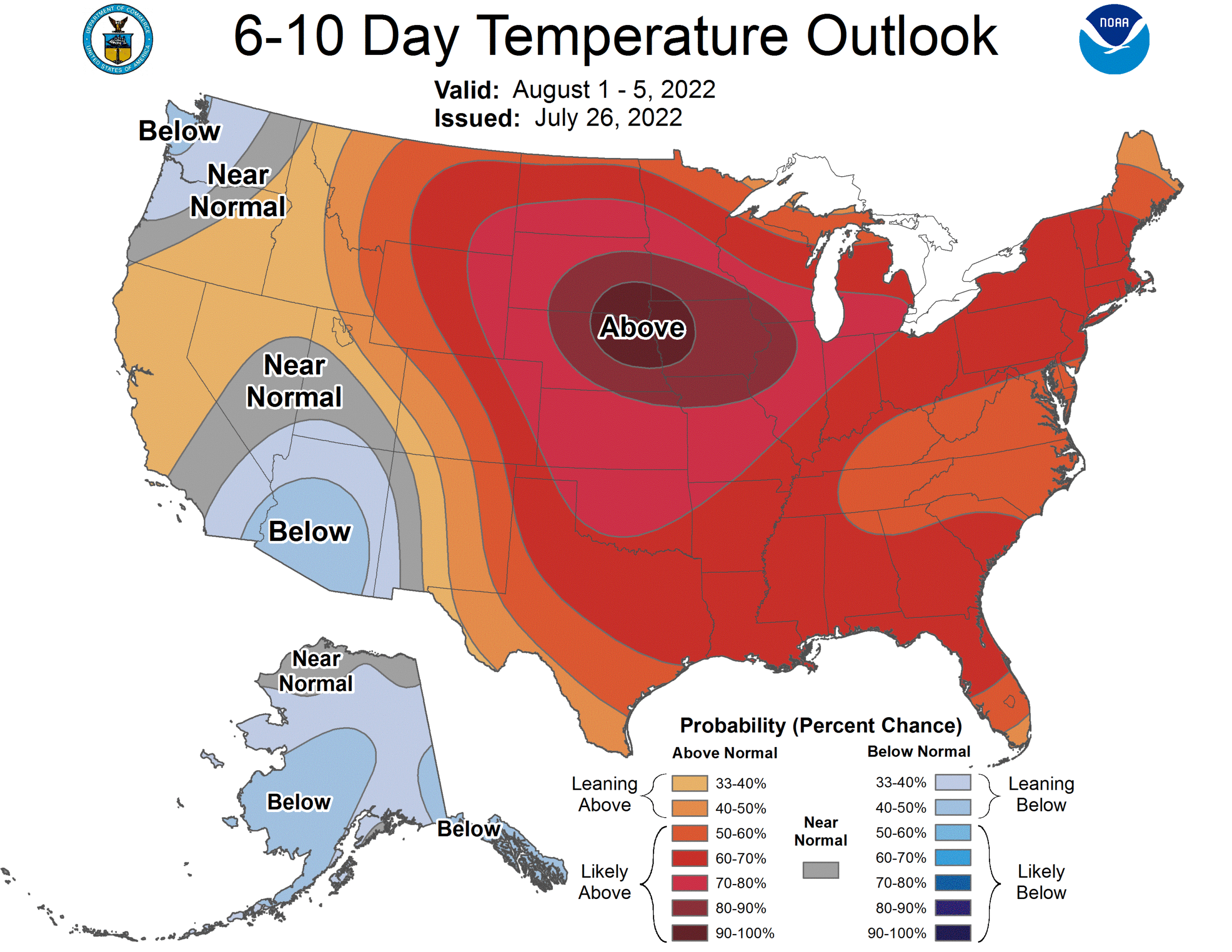 6 to 10 Day Outlook - Temperature Probability