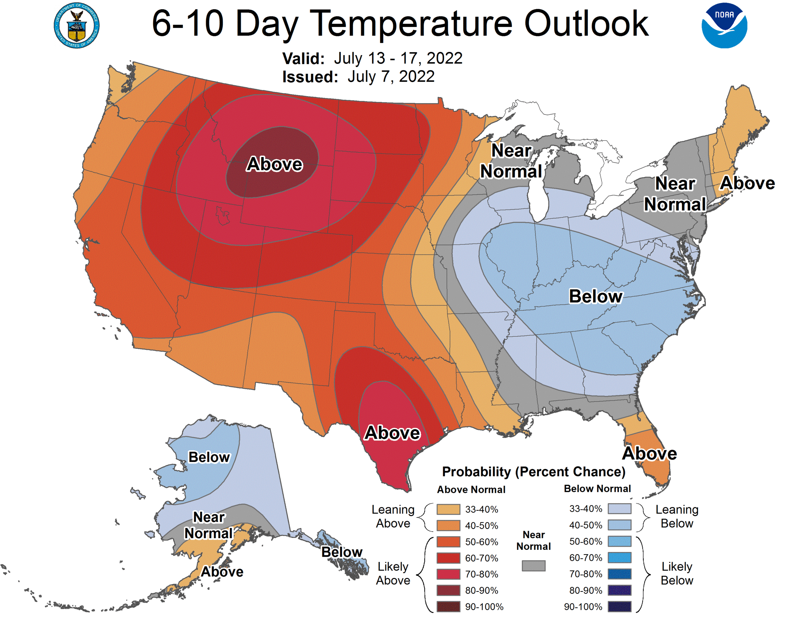 6 to 10 Day Outlook - Temperature Probability